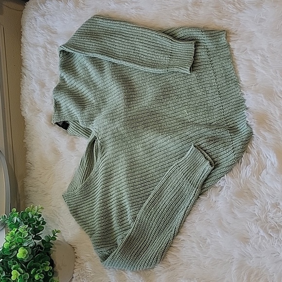 Forever 21 Criss Cross Open Back Sweater, Mint Green Size S - Picture 1 of 4